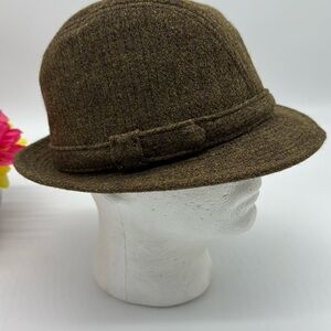 Stetson Equalizer Brown Wool Blend Fadora Hat Size Medium 7- 7 1/8 HT7350